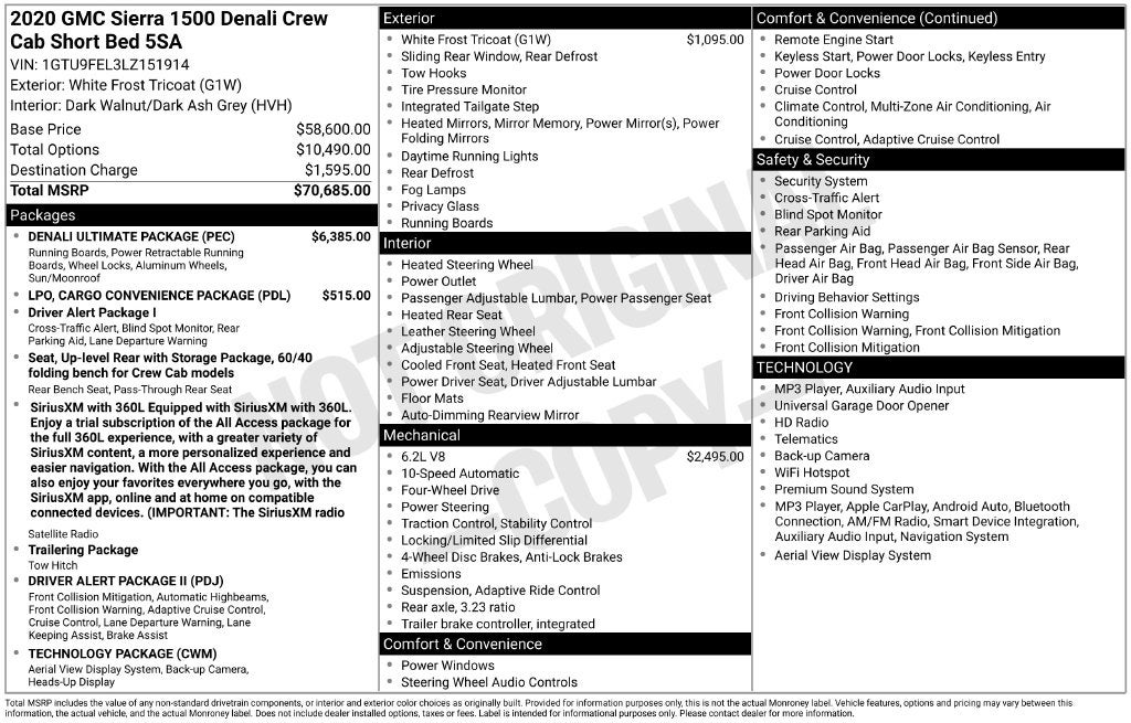 2020 GMC Sierra 1500 Denali