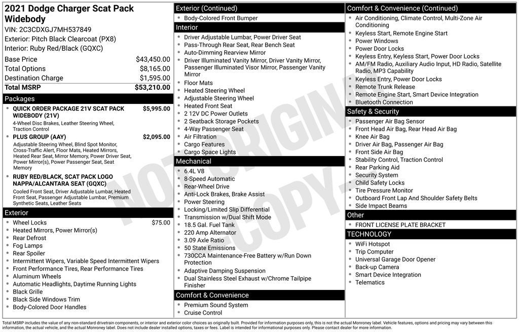 2021 Dodge Charger R/T Scat Pack Widebody