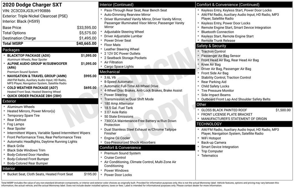 2020 Dodge Charger SXT
