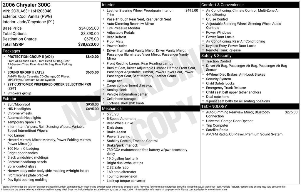 2006 Chrysler 300C Base