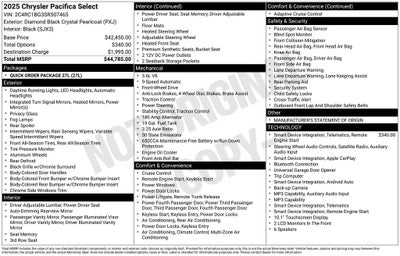 2025 Chrysler Pacifica Select