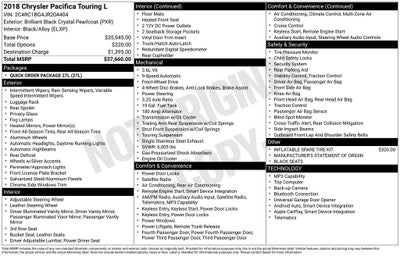 2018 Chrysler Pacifica Touring L