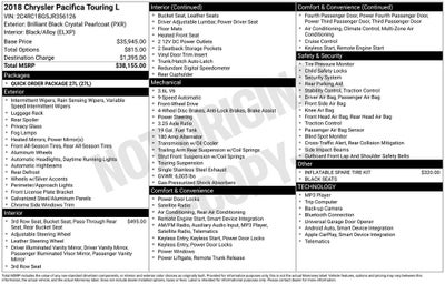 2018 Chrysler Pacifica Touring L