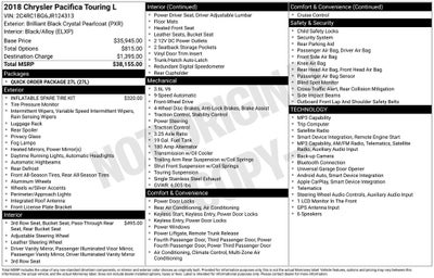 2018 Chrysler Pacifica Touring L
