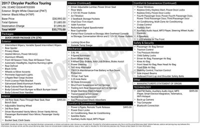 2017 Chrysler Pacifica Touring