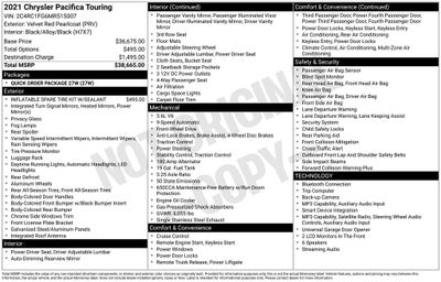 2021 Chrysler Pacifica Touring