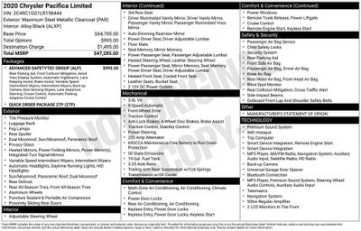 2020 Chrysler Pacifica Limited