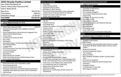 2025 Chrysler Pacifica Limited