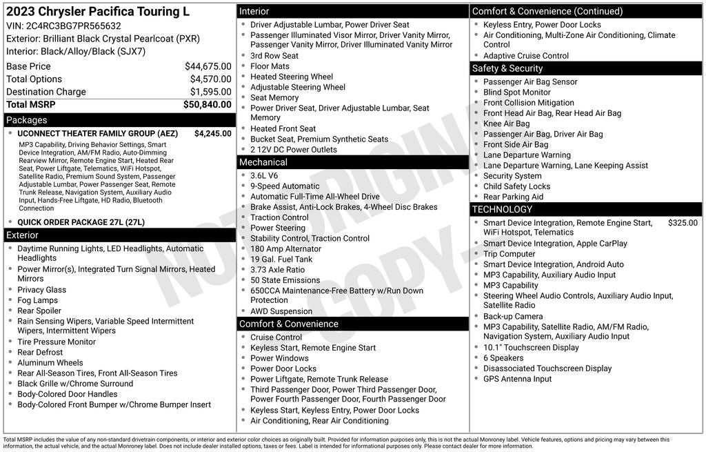 2023 Chrysler Pacifica Touring L