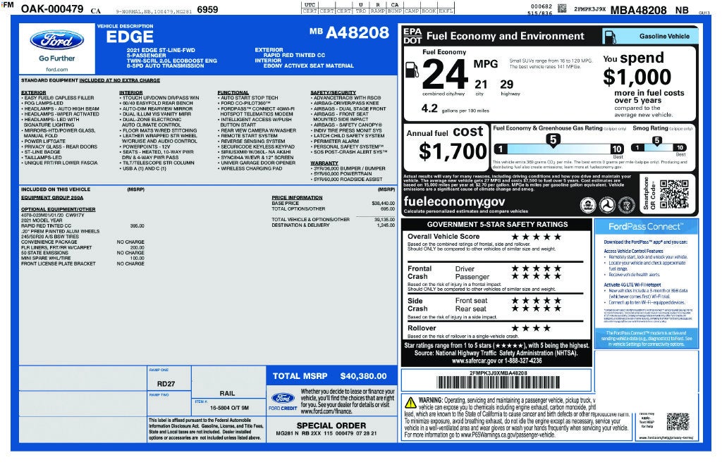 2021 Ford Edge ST Line