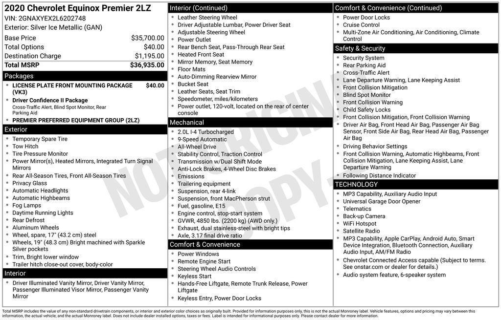 2020 Chevrolet Equinox Premier