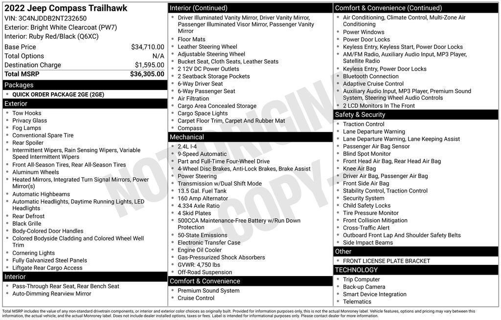 2022 Jeep Compass Trailhawk