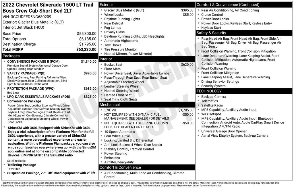 2022 Chevrolet Silverado 1500 LT Trail Boss