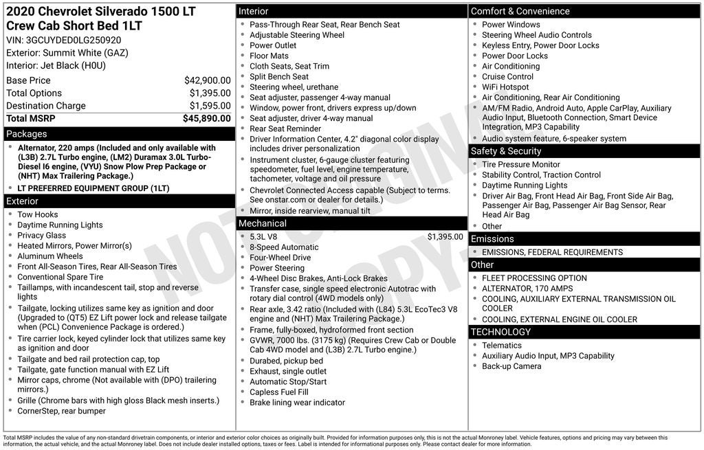 2020 Chevrolet Silverado 1500 LT