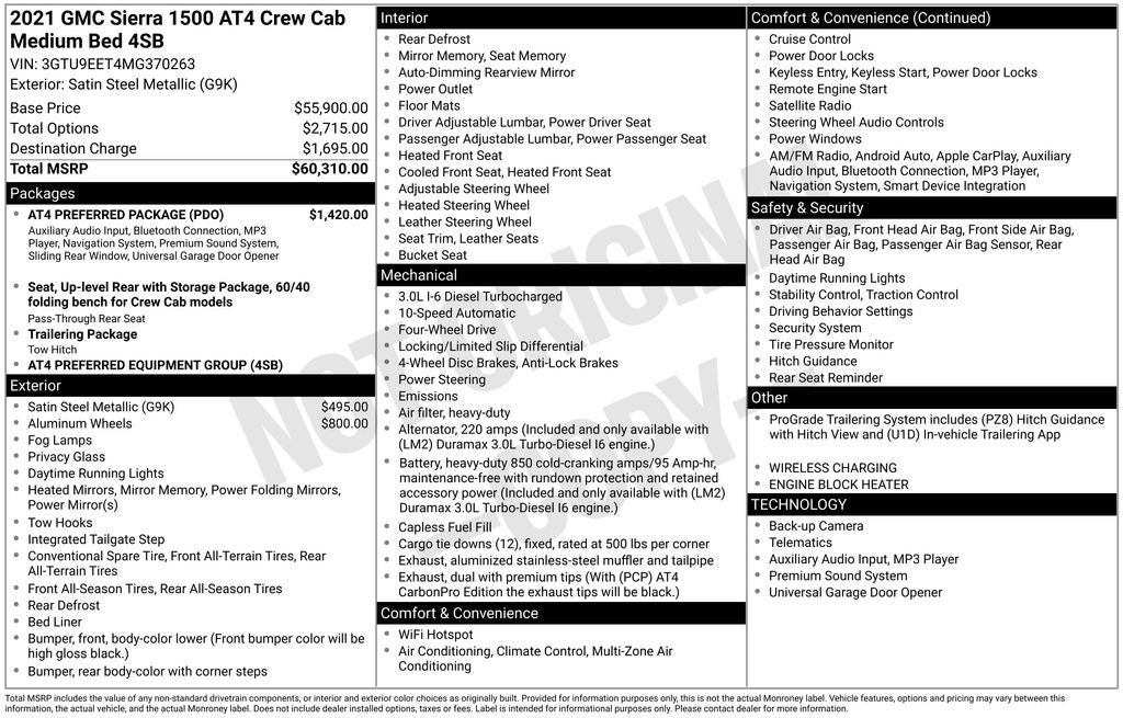 2021 GMC Sierra 1500 AT4