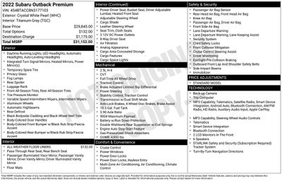 2022 Subaru Outback Premium