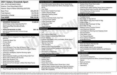 2021 Subaru Crosstrek Sport