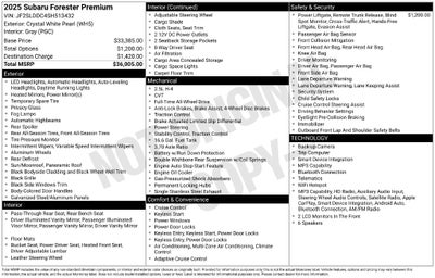2025 Subaru Forester Premium