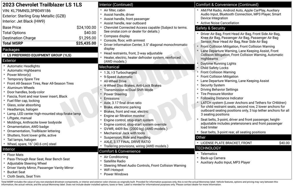 2023 Chevrolet TrailBlazer LS