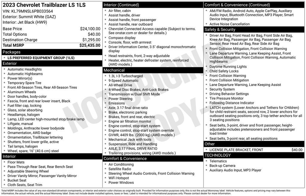 2023 Chevrolet TrailBlazer LS