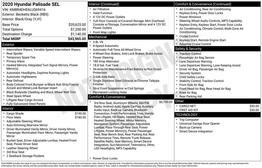 2020 Hyundai Palisade SEL