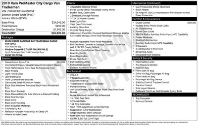 2019 RAM ProMaster City Tradesman