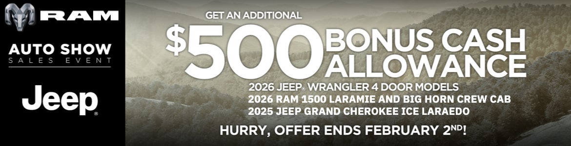 Auto Show Bonus Cash