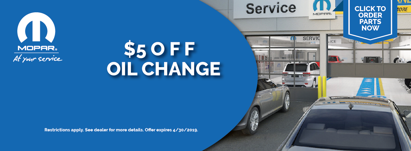 5 off oil change