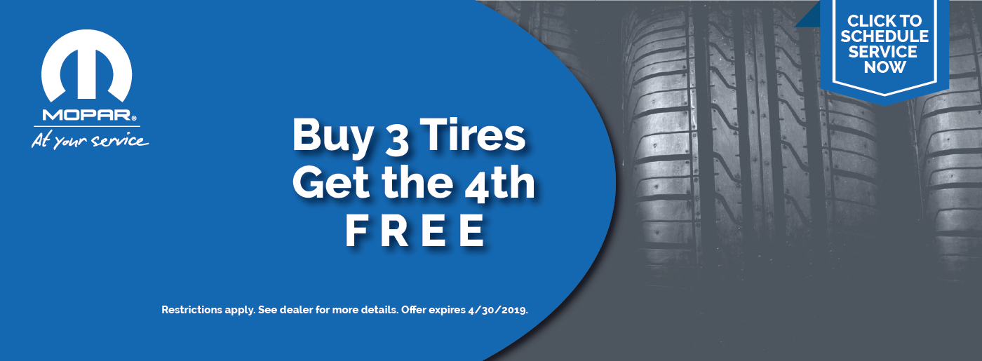 Buy 3 tires get one free 